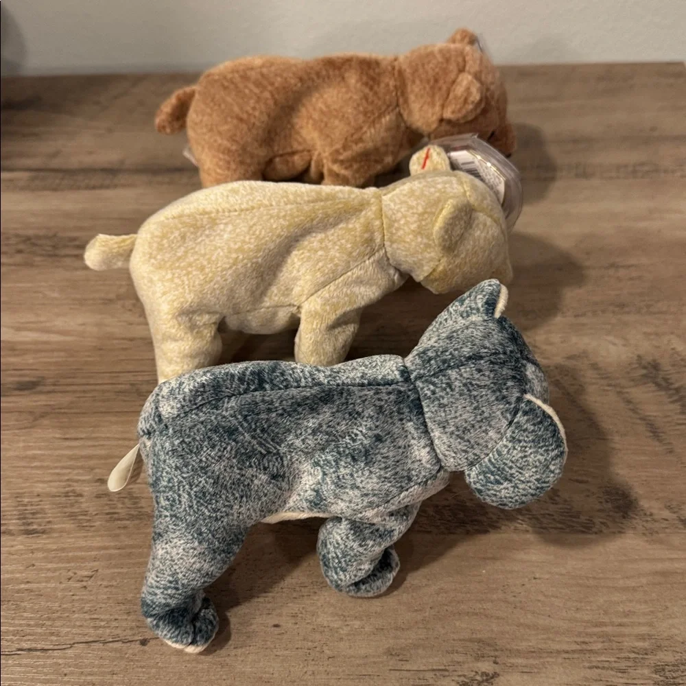 Ty Beanie Babies Trio Realistic Bears - Picture 2 of 13